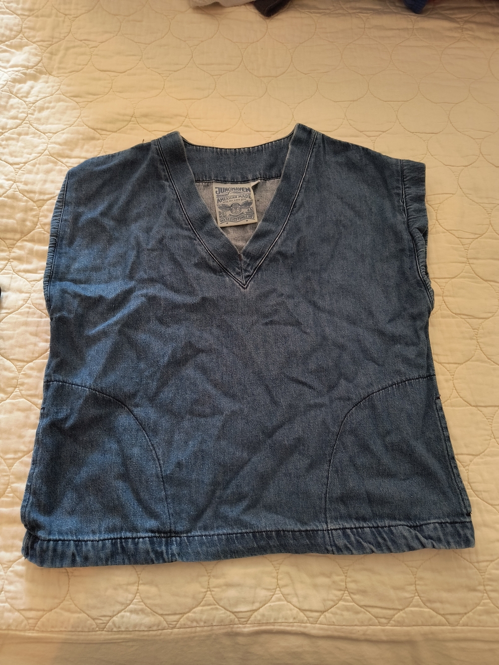 Jungmaven Denim V-Neck Sleeveless Tank - Blue